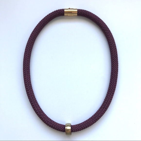 Burgundy rope necklace - multiple ways to wear it - Picture 5 of 10